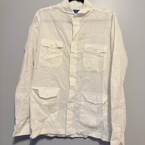 Like New White Button Down Made in Italy size 38